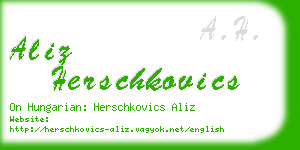 aliz herschkovics business card
